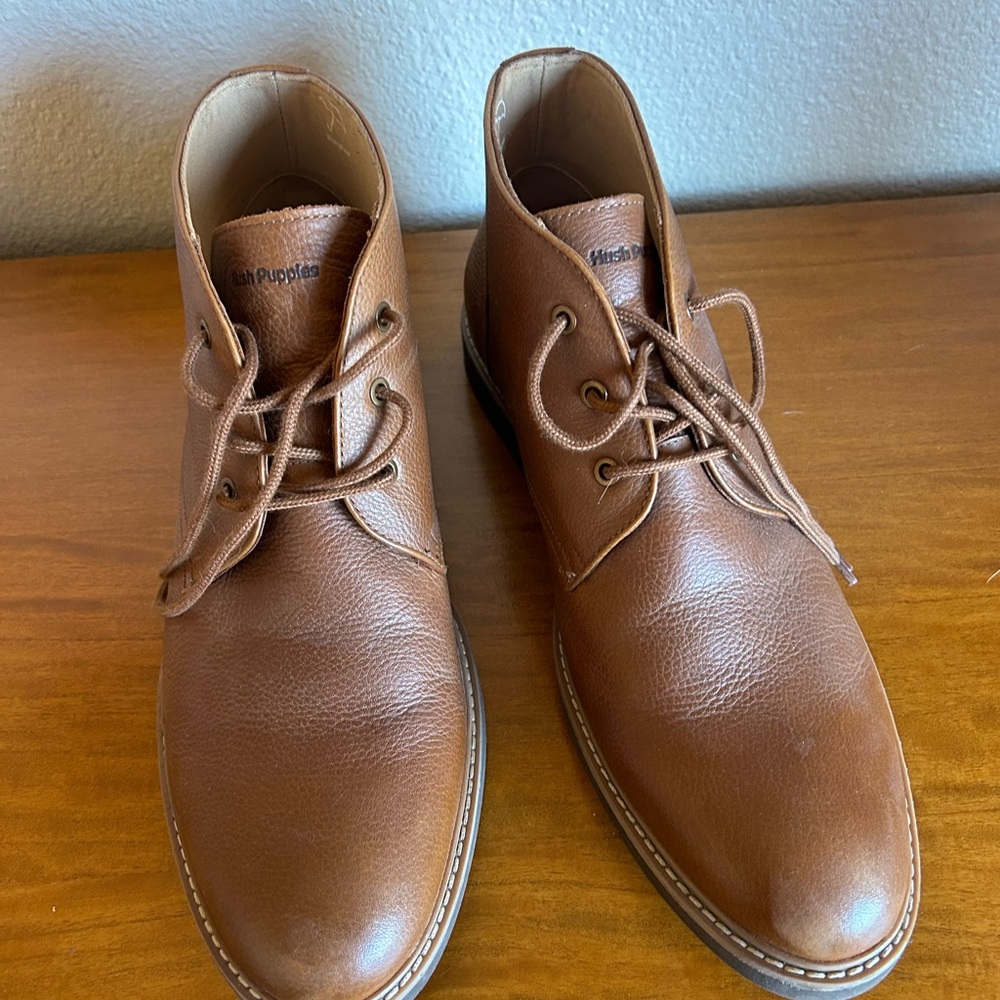 Hush Puppies Brown Chukka Boots Minimalist Design